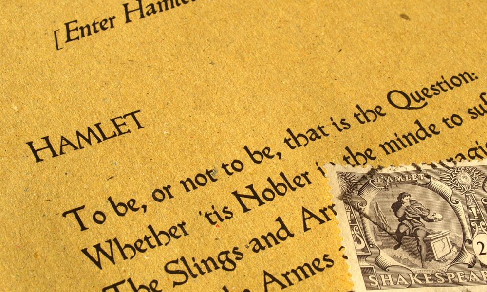 Shakespeare Hamlet with original stamp and book